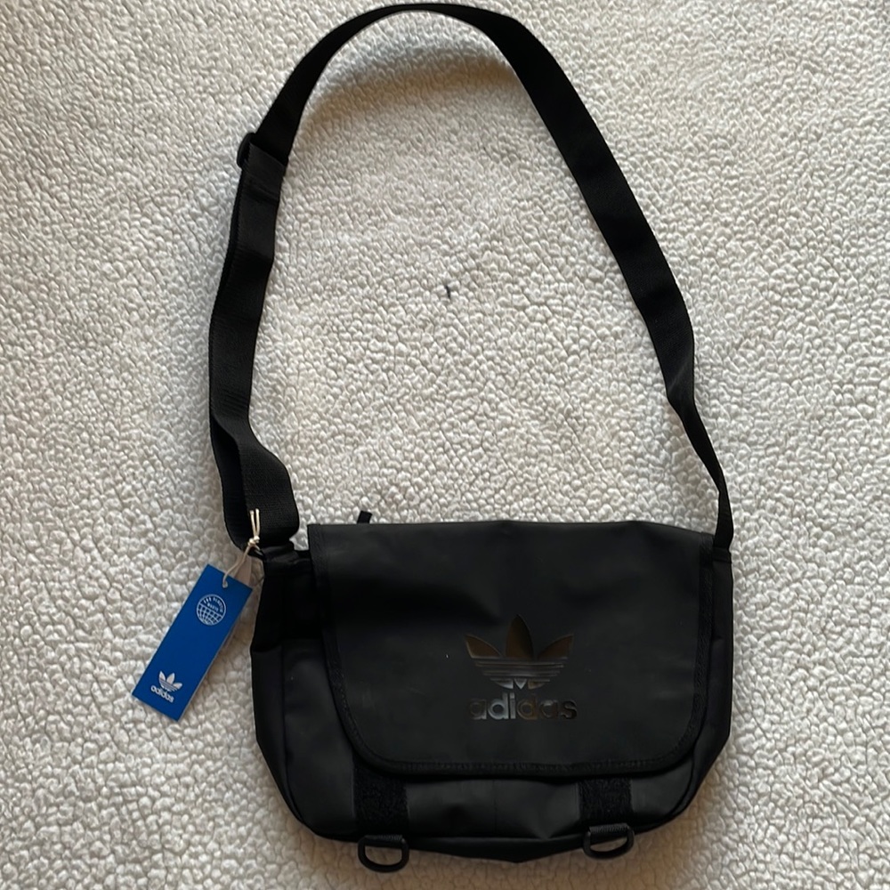 Adidas mini messenger bag crossbody  with Velcro closure